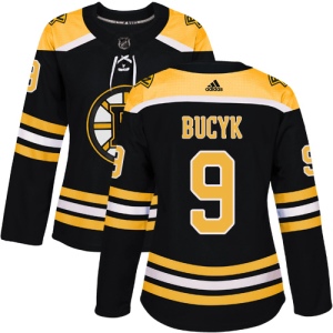 Women's Johnny Bucyk Boston Bruins Authentic Home Jersey - Black