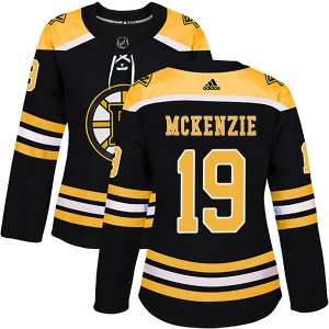 Women's Johnny Mckenzie Boston Bruins Authentic Home Jersey - Black