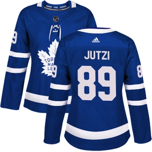 Women's Jon Jutzi Toronto Maple Leafs Authentic Home Jersey - Blue