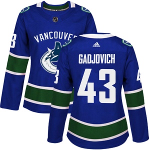 Women's Jonah Gadjovich Vancouver Canucks Authentic Home Jersey - Blue