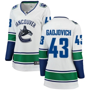 Women's Jonah Gadjovich Vancouver Canucks Breakaway Away Jersey - White