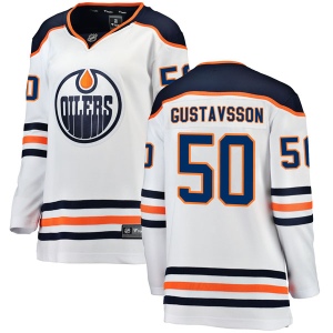 Women's Jonas Gustavsson Edmonton Oilers Authentic Away Breakaway Jersey - White