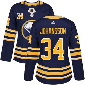 Women's Jonas Johansson Buffalo Sabres Authentic Home Jersey - Navy