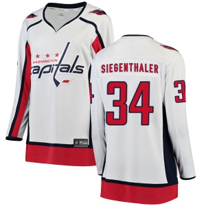 Women's Jonas Siegenthaler Washington Capitals Breakaway Away Jersey - White