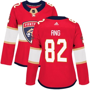 Women's Jonathan Ang Florida Panthers Authentic Home Jersey - Red