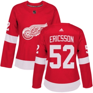 Women's Jonathan Ericsson Detroit Red Wings Authentic Home Jersey - Red