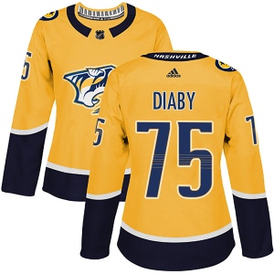 Women's Jonathan-Ismael Diaby Nashville Predators Authentic Home Jersey - Gold