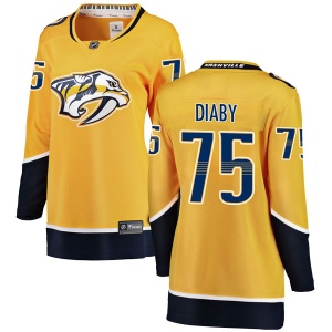 Women's Jonathan-Ismael Diaby Nashville Predators Breakaway Home Jersey - Yellow