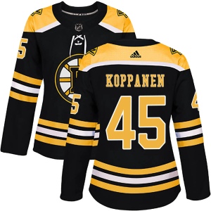 Women's Joona Koppanen Boston Bruins Authentic Home Jersey - Black