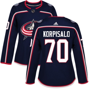 Women's Joonas Korpisalo Columbus Blue Jackets Authentic Home Jersey - Navy Blue