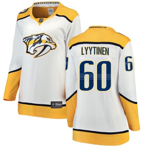 Women's Joonas Lyytinen Nashville Predators Breakaway Away Jersey - White