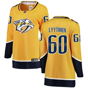 Women's Joonas Lyytinen Nashville Predators Breakaway Home Jersey - Yellow