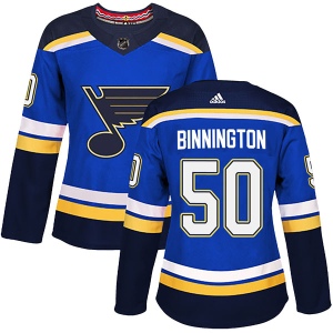 Women's Jordan Binnington St. Louis Blues Authentic Home Jersey - Blue