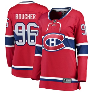 Women's Jordan Boucher Montreal Canadiens Breakaway Home Jersey - Red