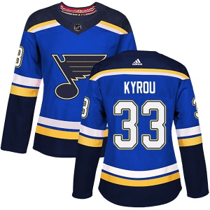 Women's Jordan Kyrou St. Louis Blues Authentic Home Jersey - Blue