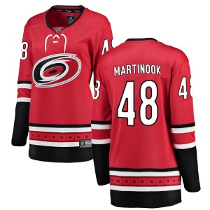 Women's Jordan Martinook Carolina Hurricanes Breakaway Home Jersey - Red