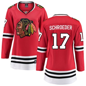 Women's Jordan Schroeder Chicago Blackhawks Breakaway Home Jersey - Red