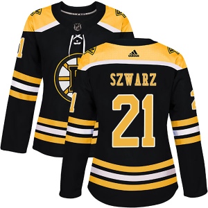 Women's Jordan Szwarz Boston Bruins Authentic Home Jersey - Black