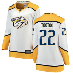 Women's Jordin Tootoo Nashville Predators Breakaway Away Jersey - White