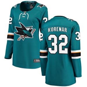 Women's Josef Korenar San Jose Sharks Breakaway Home Jersey - Teal