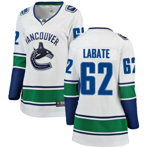 Women's Joseph Labate Vancouver Canucks Breakaway Away Jersey - White