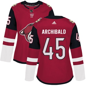 Women's Josh Archibald Arizona Coyotes Authentic Maroon Home Jersey