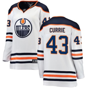 Women's Josh Currie Edmonton Oilers Authentic Away Breakaway Jersey - White