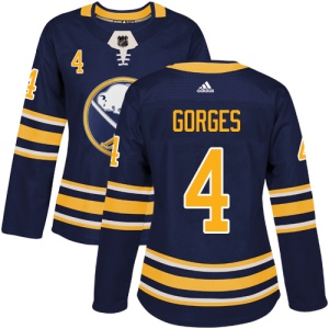 Women's Josh Gorges Buffalo Sabres Authentic Home Jersey - Navy Blue