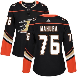 Women's Josh Mahura Anaheim Ducks Authentic Home Jersey - Black