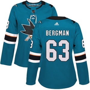 Women's Julius Bergman San Jose Sharks Authentic Home Jersey - Teal