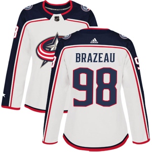 Women's Justin Brazeau Columbus Blue Jackets Authentic Away Jersey - White