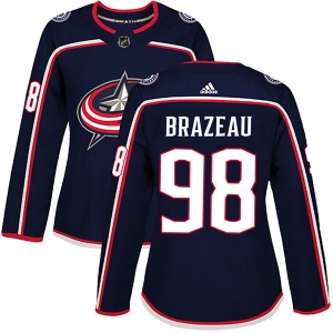 Women's Justin Brazeau Columbus Blue Jackets Authentic Home Jersey - Navy