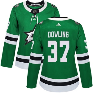 Women's Justin Dowling Dallas Stars Authentic Home Jersey - Green