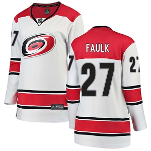 Women's Justin Faulk Carolina Hurricanes Breakaway Away Jersey - White