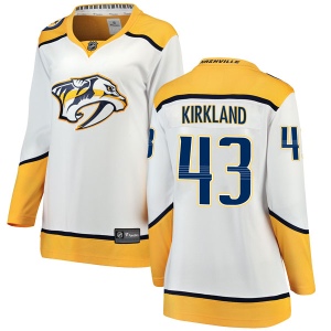 Women's Justin Kirkland Nashville Predators Breakaway Away Jersey - White