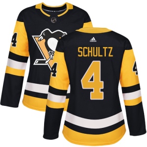 Women's Justin Schultz Pittsburgh Penguins Authentic Home Jersey - Black