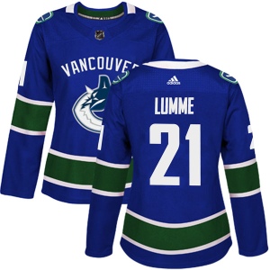 Women's Jyrki Lumme Vancouver Canucks Authentic Home Jersey - Blue