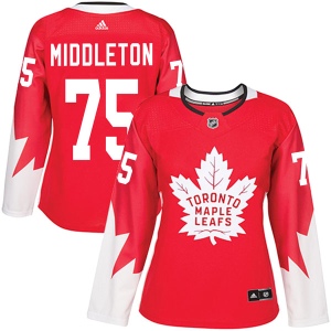 Women's Keaton Middleton Toronto Maple Leafs Authentic Alternate Jersey - Red