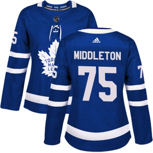 Women's Keaton Middleton Toronto Maple Leafs Authentic Home Jersey - Blue