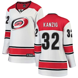 Women's Keegan Kanzig Carolina Hurricanes Breakaway Away Jersey - White