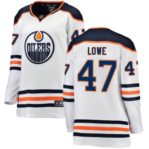 Women's Keegan Lowe Edmonton Oilers Authentic Away Breakaway Jersey - White