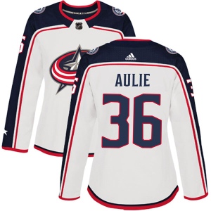 Women's Keith Aulie Columbus Blue Jackets Authentic Away Jersey - White