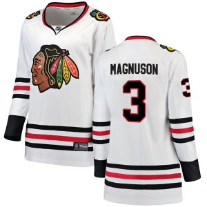 Women's Keith Magnuson Chicago Blackhawks Breakaway Away Jersey - White