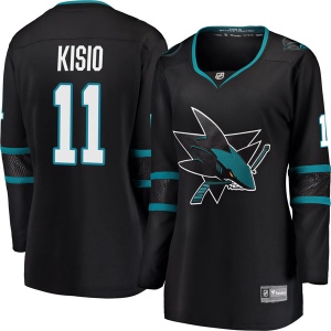 Women's Kelly Kisio San Jose Sharks Breakaway Alternate Jersey - Black