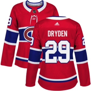 Women's Ken Dryden Montreal Canadiens Authentic Home Jersey - Red