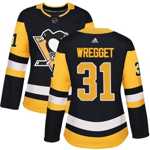 Women's Ken Wregget Pittsburgh Penguins Authentic Home Jersey - Black