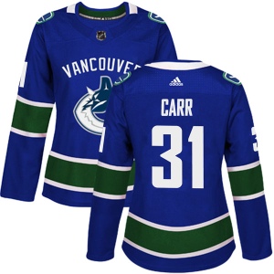 Women's Kevin Carr Vancouver Canucks Authentic Home Jersey - Blue