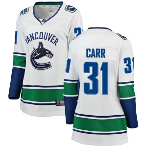 Women's Kevin Carr Vancouver Canucks Breakaway Away Jersey - White