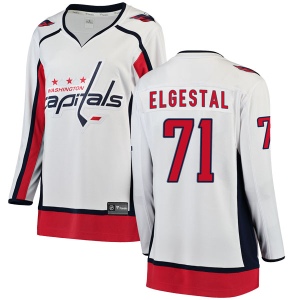 Women's Kevin Elgestal Washington Capitals Breakaway Away Jersey - White