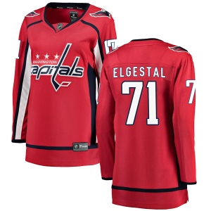 Women's Kevin Elgestal Washington Capitals Breakaway Home Jersey - Red